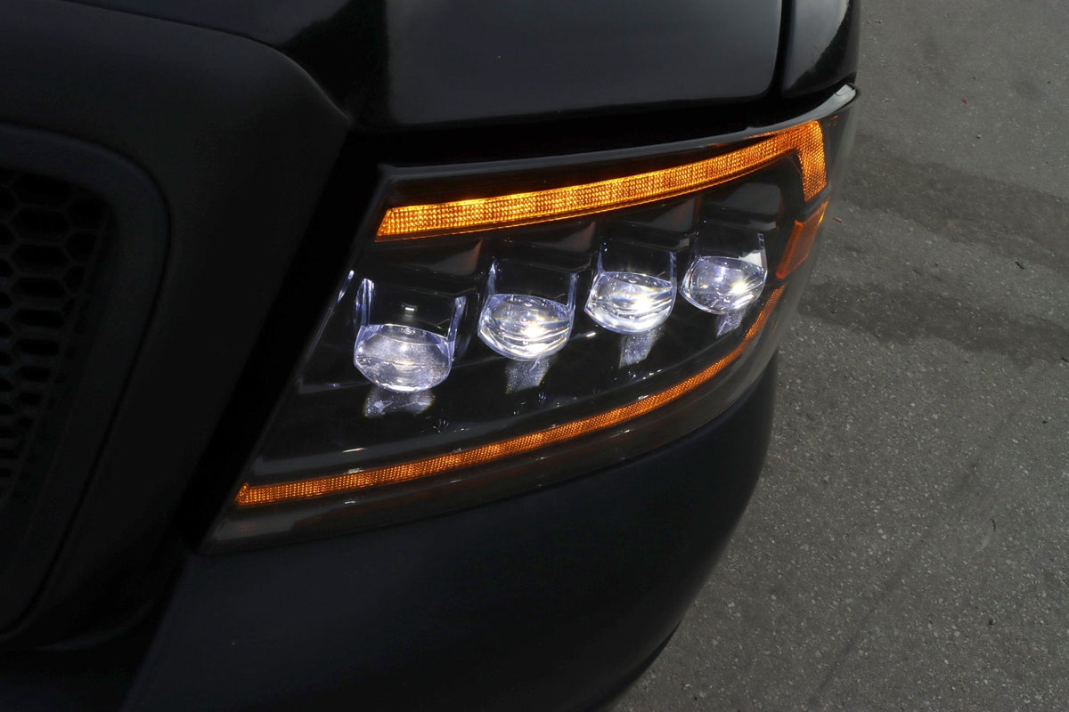 04-08 Ford F150 / 06-08 Lincoln Mark LT NOVA-Series LED Projector Headlights Alpha-Black - view 17