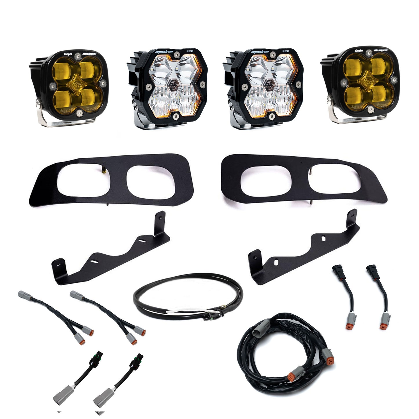 BAJA DESIGNS Squadron 2.0 Pro/Squadron Sae Dual Fog Pocket Light Kit - Ford 2023-2026 F-250/350 Super Duty