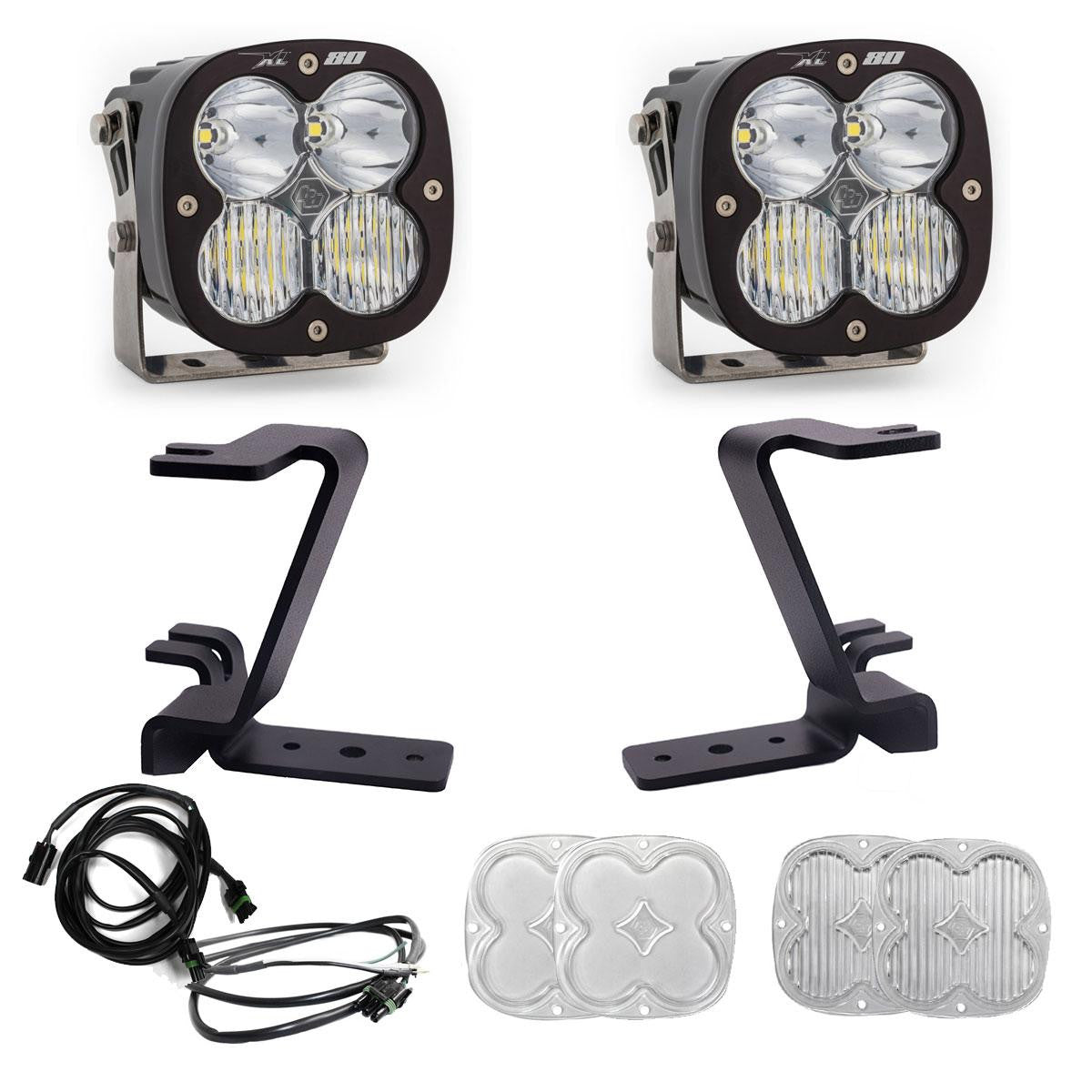 BAJA DESIGNS Ford XL80 A-Pillar Light Kit - Ford 2023-2026 F-250/350 Super Duty