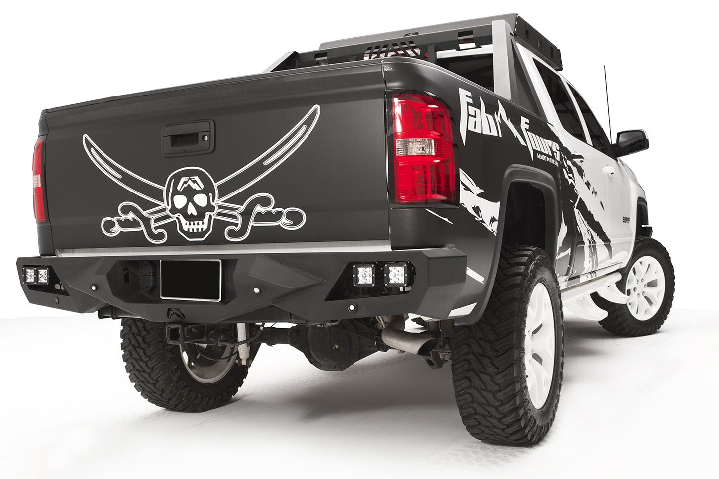 FabFours Vengeance Series Rear Bumper 14-18 Chevy/GMC 1500