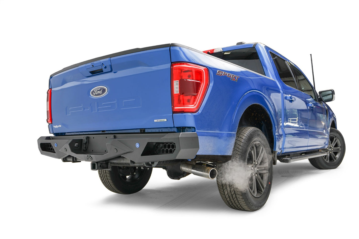 FabFours Vengeance Series Rear Bumper 21-24 Ford F-150 w/ Sensors