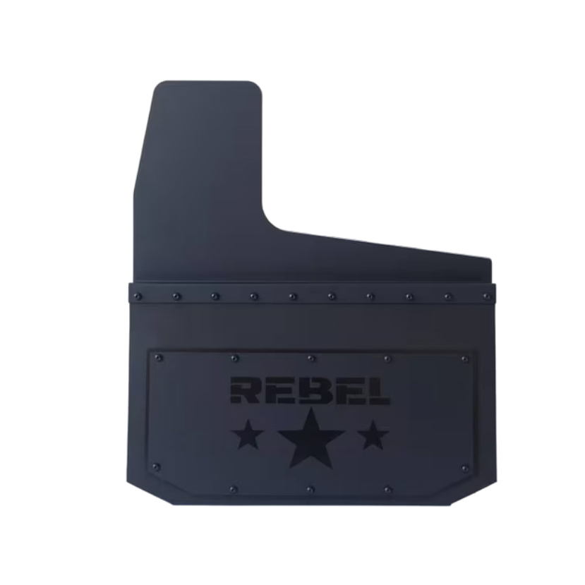 REBEL KICKBACK DUALLY BLACK MUD FLAPS (PAIR)