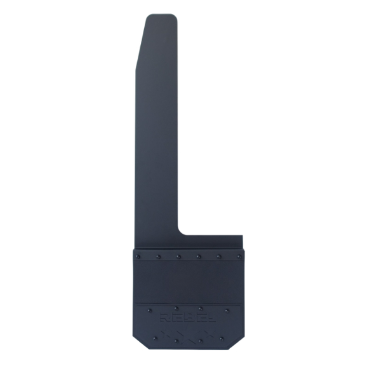 REBEL LONG JOHN KICKBACK BLACK MUD FLAPS (PAIR)