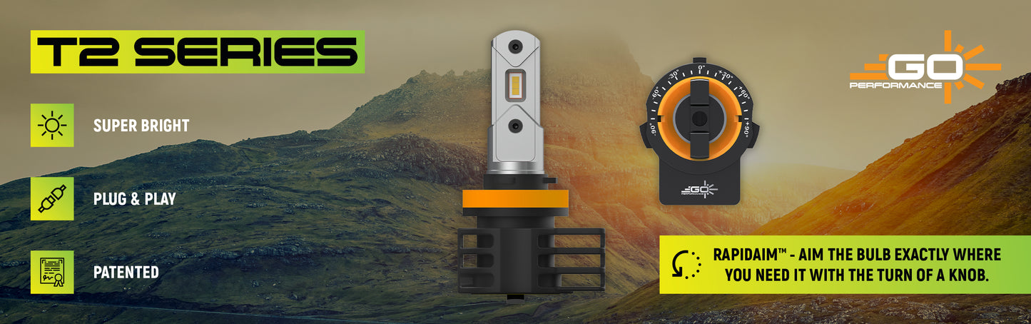 Go Performance T2 Series LED Performance Bulbs - Pair