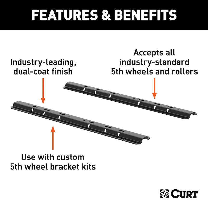 CURT #16204 UNIVERSAL 5TH WHEEL MOUNTING RAILS