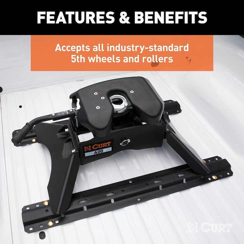 CURT UNIVERSAL 5TH WHEEL RAIL KIT; BOLT PACK AND L BRACKETS INCLUDED