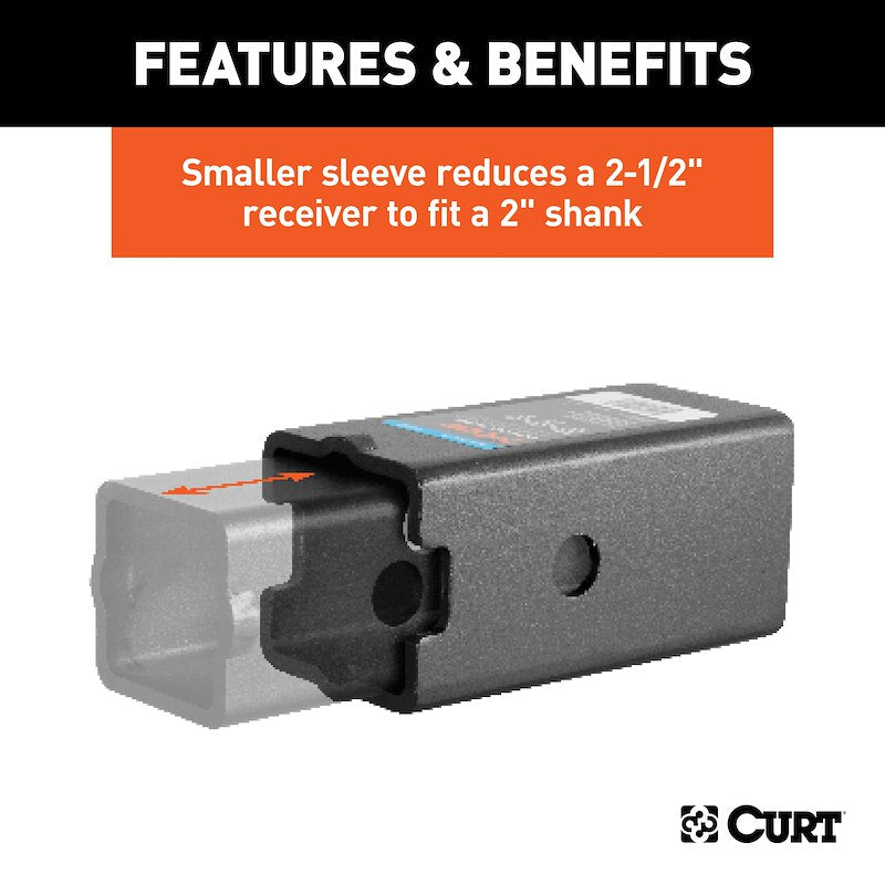 CURT #45408 - REDUCER SLEEVE SET (3" TO 2-1/2" TO 2" SHANKS, 2 PIECES)