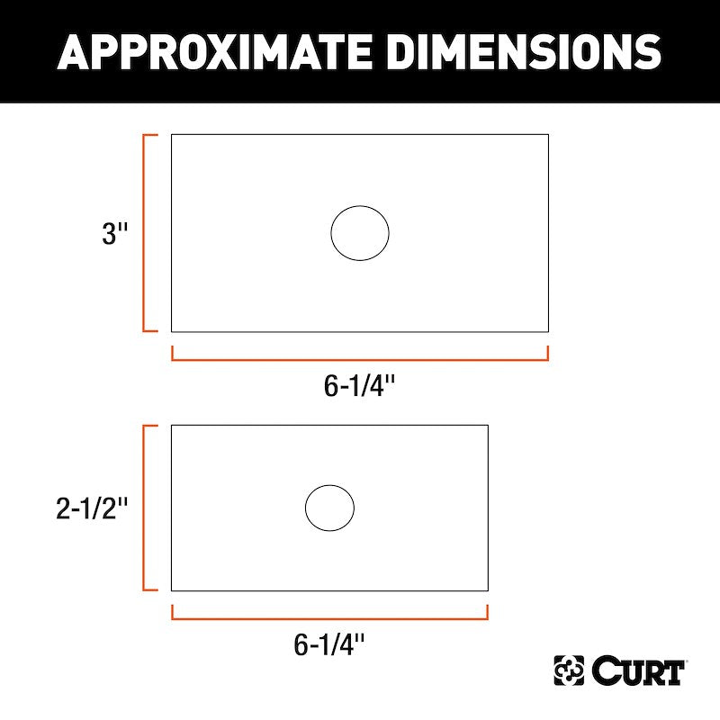 CURT #45408 - REDUCER SLEEVE SET (3" TO 2-1/2" TO 2" SHANKS, 2 PIECES)