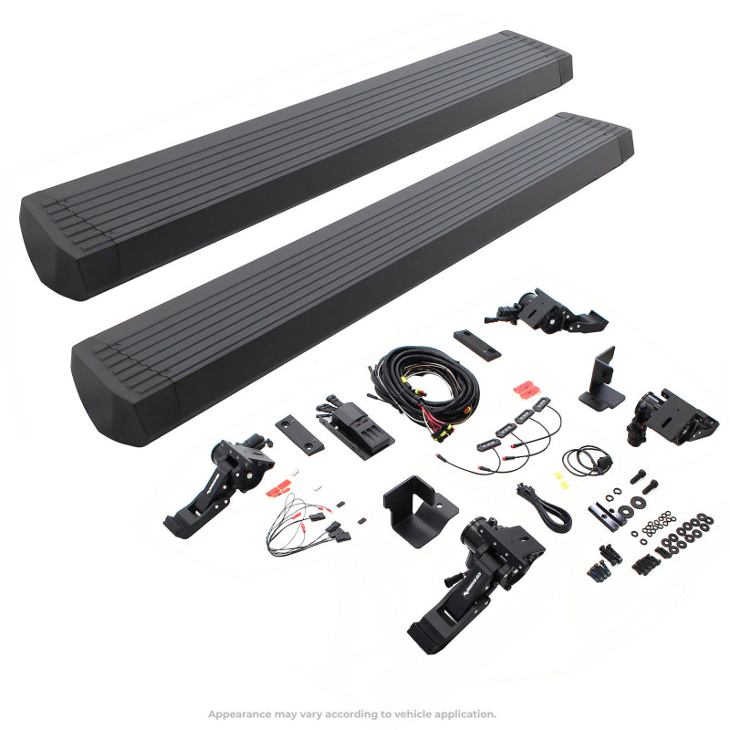 Go Rhino E1 Electric Running Board Kit - 2 Brackets/Side - 07-18 Jeep Wrangler (4dr) - Powder Coat