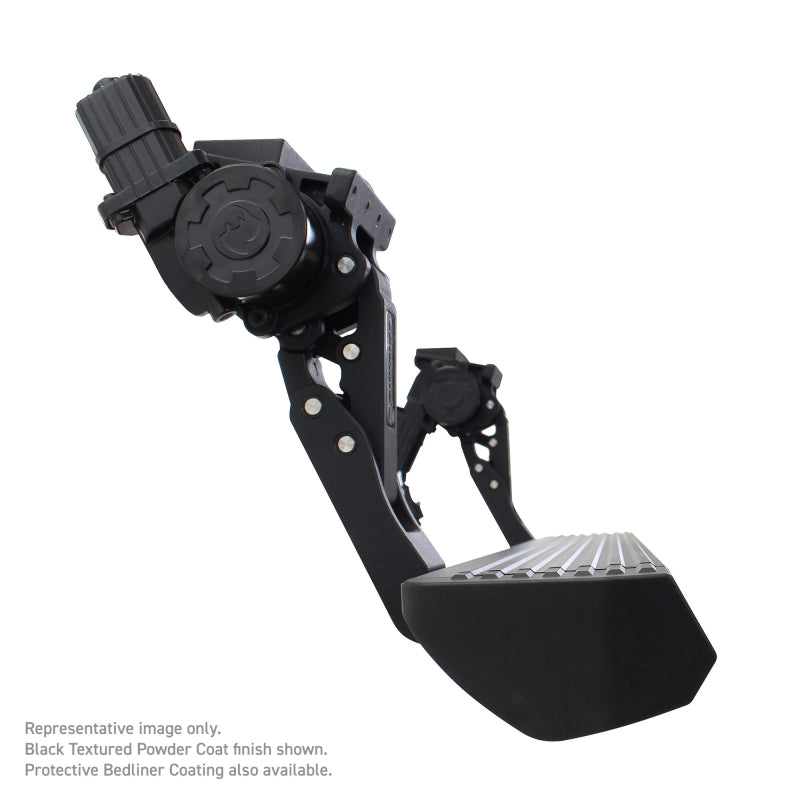 Go Rhino E1 Electric Running Board Kit - 2 Brackets/Side - 07-18 Jeep Wrangler - Protective Bedliner