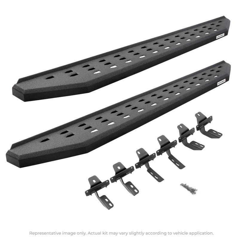 Go Rhino RB20 Running Boards w/Mounting Brackets Kit 19-24 Chevy/GMC 1500 20-24 Chevy/GMC 2500/3500 - Textured/Bedliner