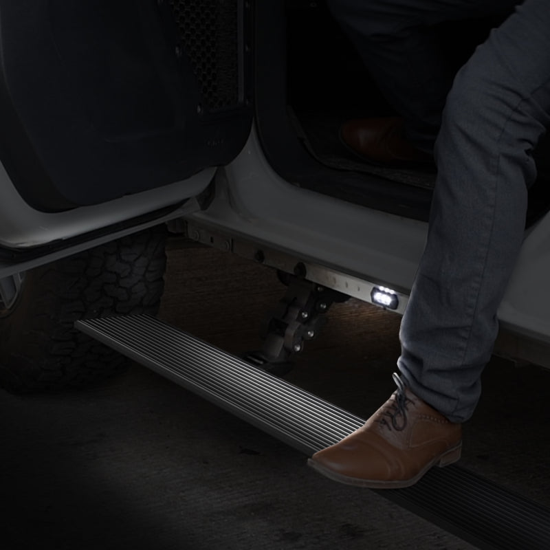 Go Rhino E1 Electric Running Board Kit - 2 Brackets/Side - 08-16 Ford F-250/F-350 Ext. Cab - Powder Coat