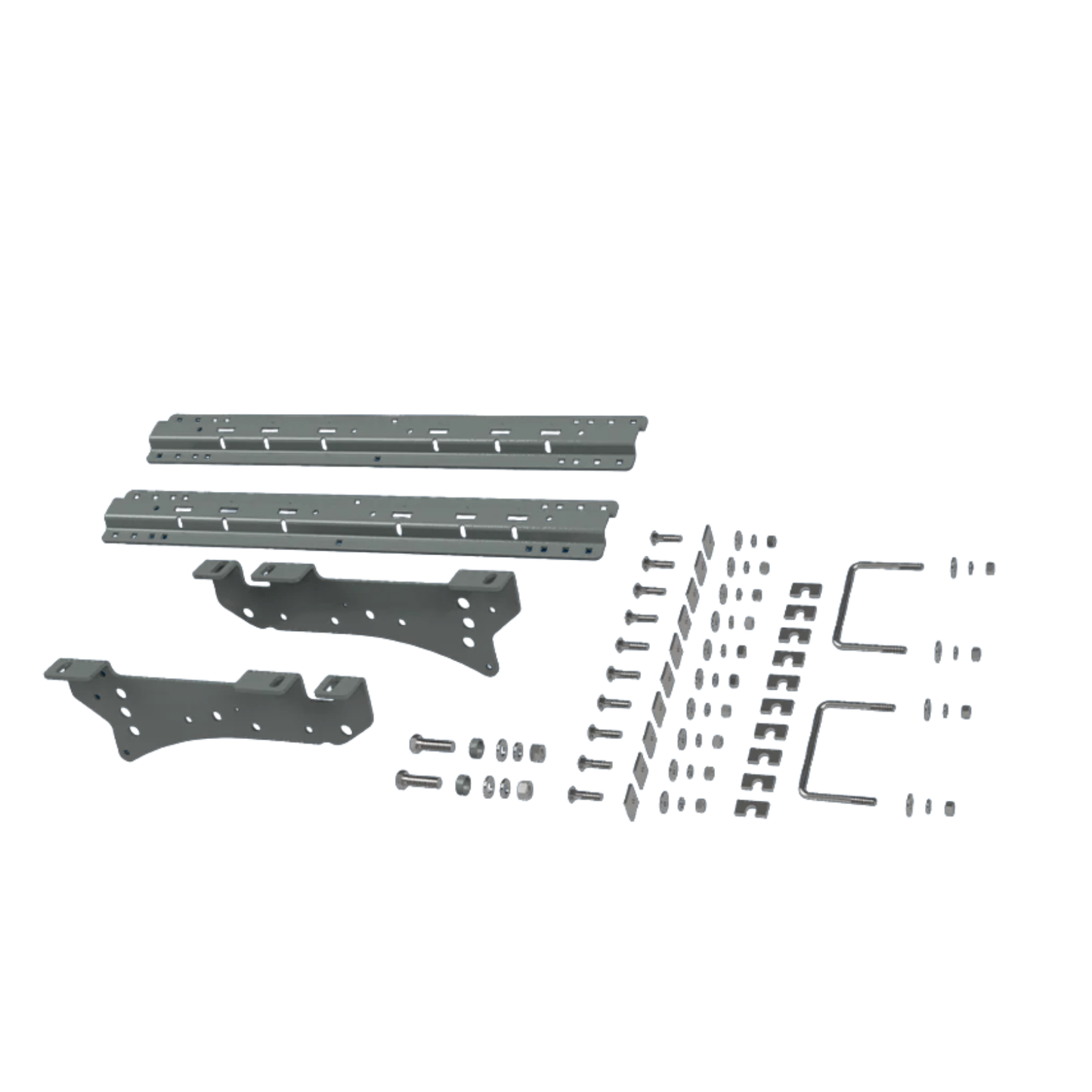 B&W UNIVERSAL MOUNTING RAILS w/ Custom Installation Brackets for 2005-2010 Ford F-250/F-350