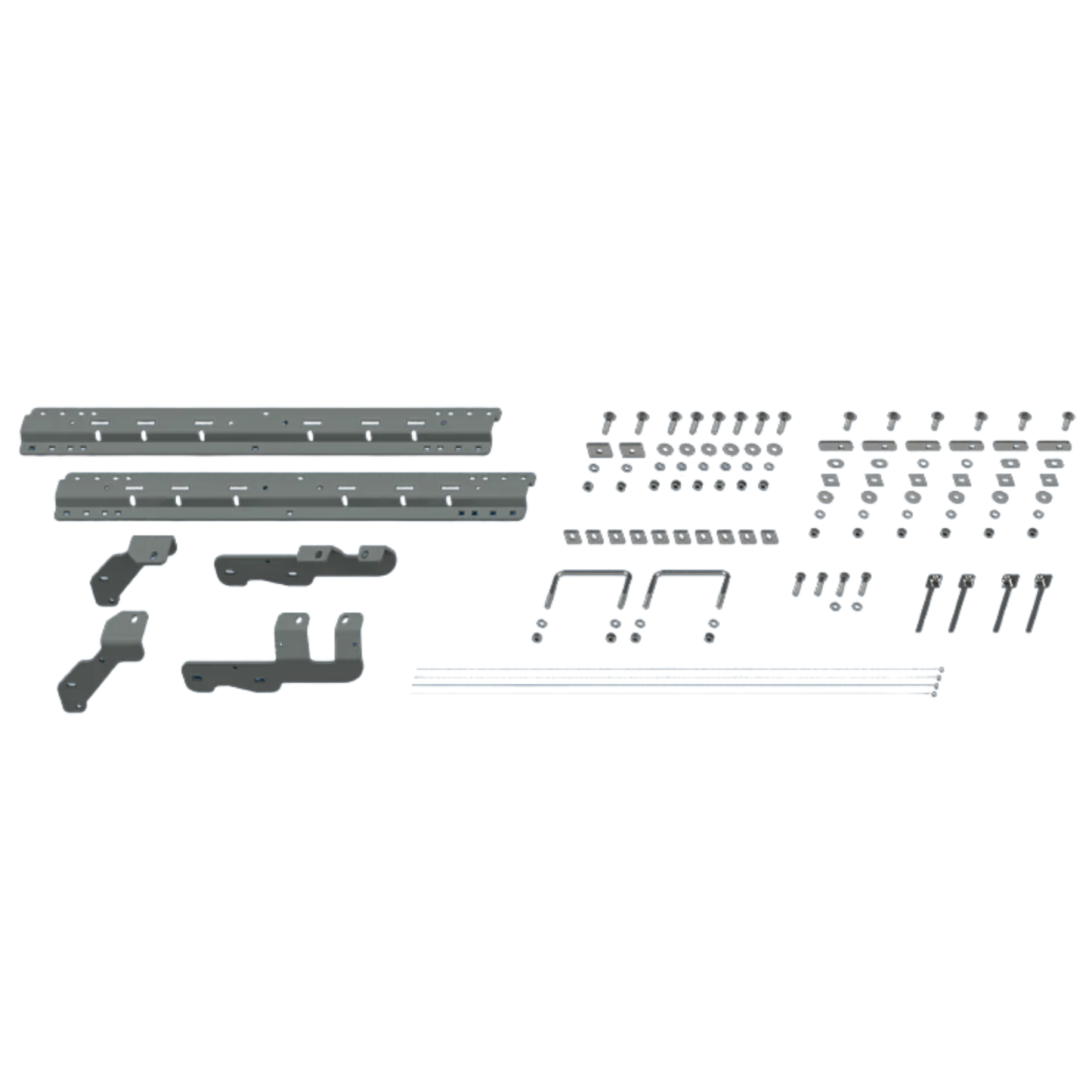 B&W UNIVERSAL MOUNTING RAILS w/ Custom Installation Brackets for 2019-2026 Dodge/Ram 1500 (*Some Exclusions Apply)
