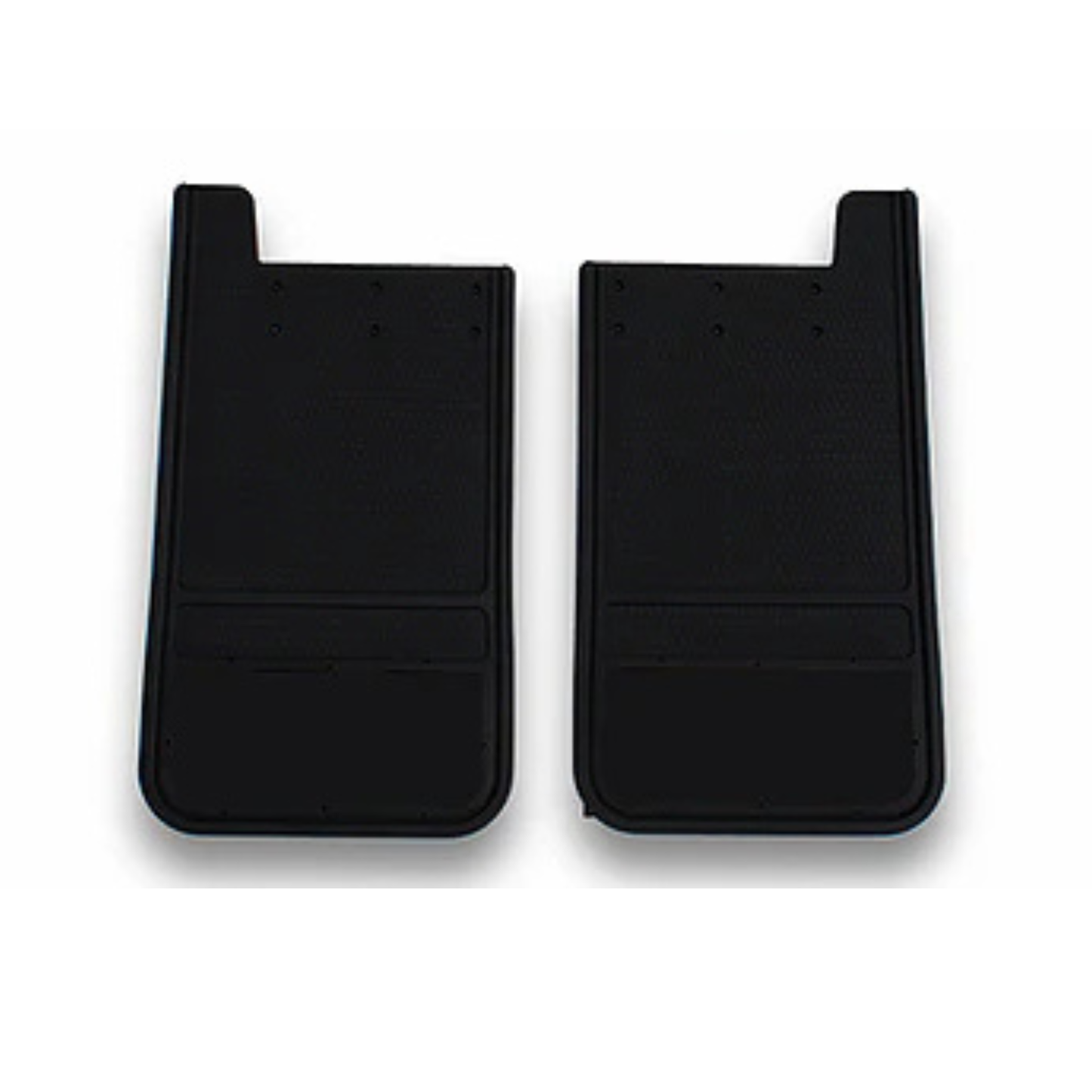 12" x 22" ALL BLACK RUBBER MUD FLAPS - PAIR - REAR