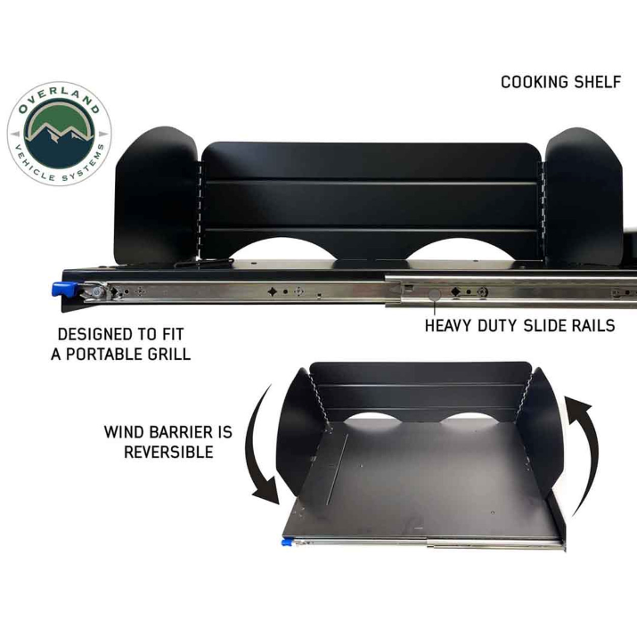 CAMP CARGO BOX KITCHEN WITH SLIDE OUT SINK, COOKING SHELF & WORK STATION