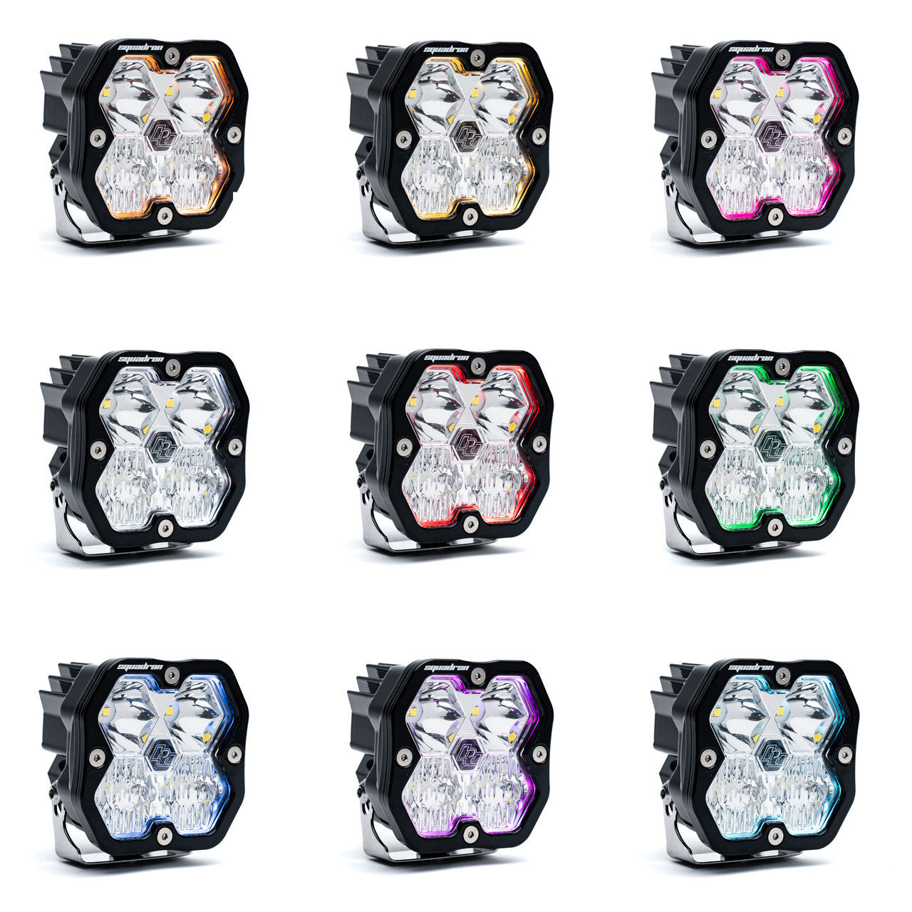 BAJA DESIGNS SQUADRON 2.0 Sport Black Led Auxiliary Light Pod Pair- Universal