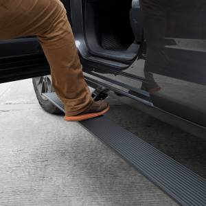 Go Rhino E1 Electric Running Board Kit - 2 Brackets/Side - 09-14 Ford F-150 Crew Cab - Powder Coat