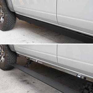 Go Rhino E1 Electric Running Board Kit - 2 Brackets/Side - 09-14 Ford F-150 Crew Cab - Powder Coat