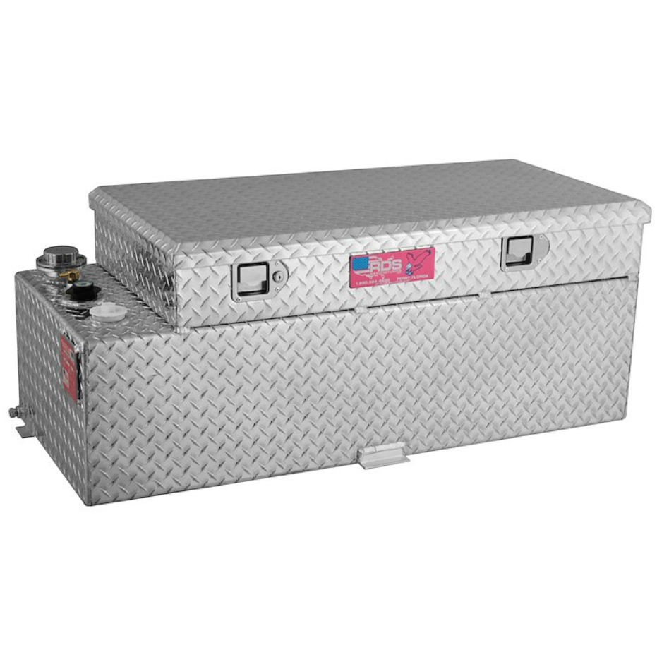 RDS #74026 50 GAL. TRANSFER TANK/TOOLBOX COMBO - ALUMINUM