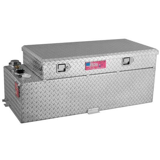 RDS 74026 50 GAL. TRANSFER TANK/TOOLBOX COMBO - ALUMINUM - SILVER