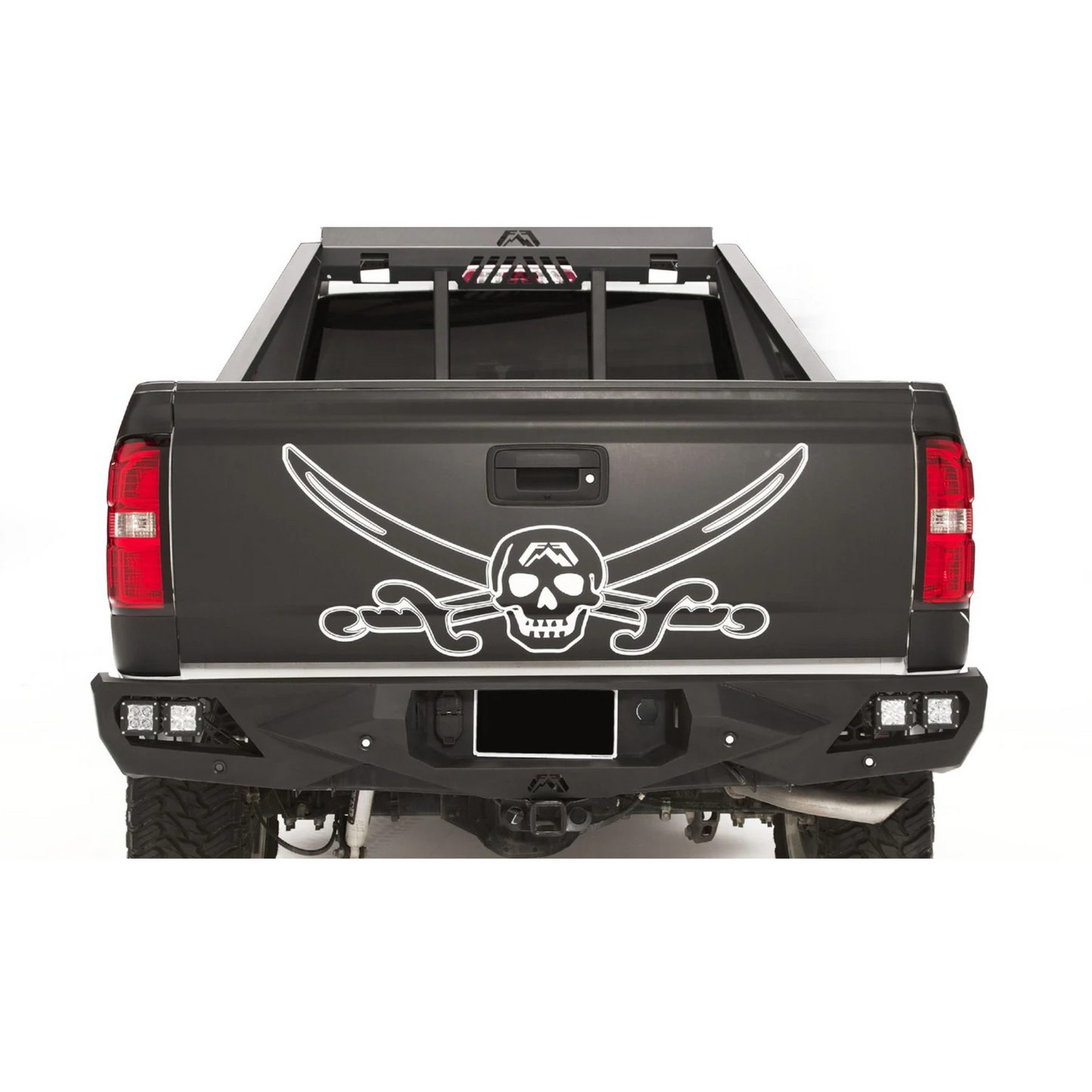FabFours Vengeance Series Rear Bumper 14-18 Chevy/GMC 1500