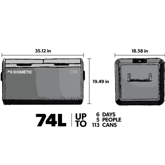 CFX3 75DZ PORTABLE REFRIGERATOR & FREEZER, POWERED BY AC/DC or SOLAR