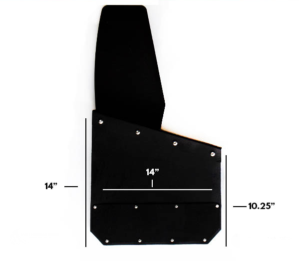 14" Kickback Mud Flaps - Set of 4