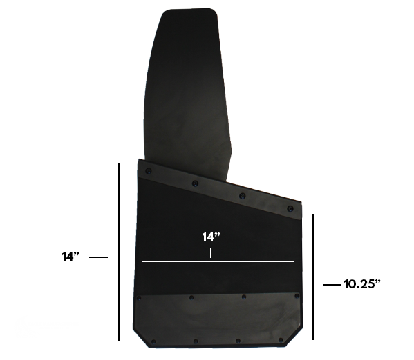 14" Kickback Mud Flaps - Set of 4