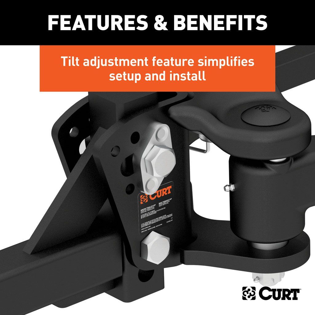 Curt 17500 TruTrack Weight Distribution Hitch W/ 4x Sway Control - 8,000 - 10,000 LB