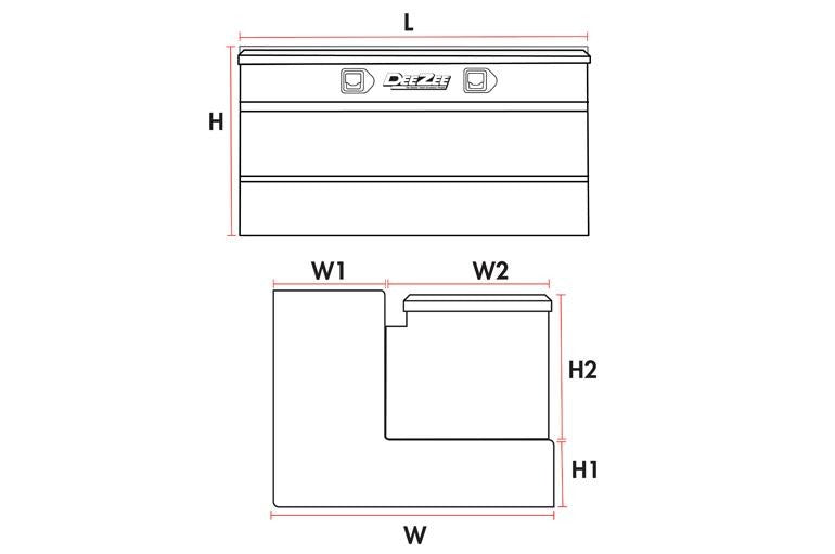 Dee Zee DZ92647SB 92 gal. Transfer Tank Tool Box Combo - Steel - Black - Leduc Hitch