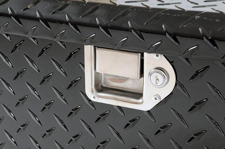 Dee Zee DZ92647B 92 gal. Transfer Tank Tool Box Combo - Black - Aluminum - Leduc Hitch