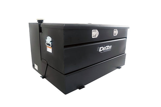 DEEZEE DZ92656SB 111 GAL. TRANSFER TANK/TOOLBOX COMBO - STEEL- BLACK