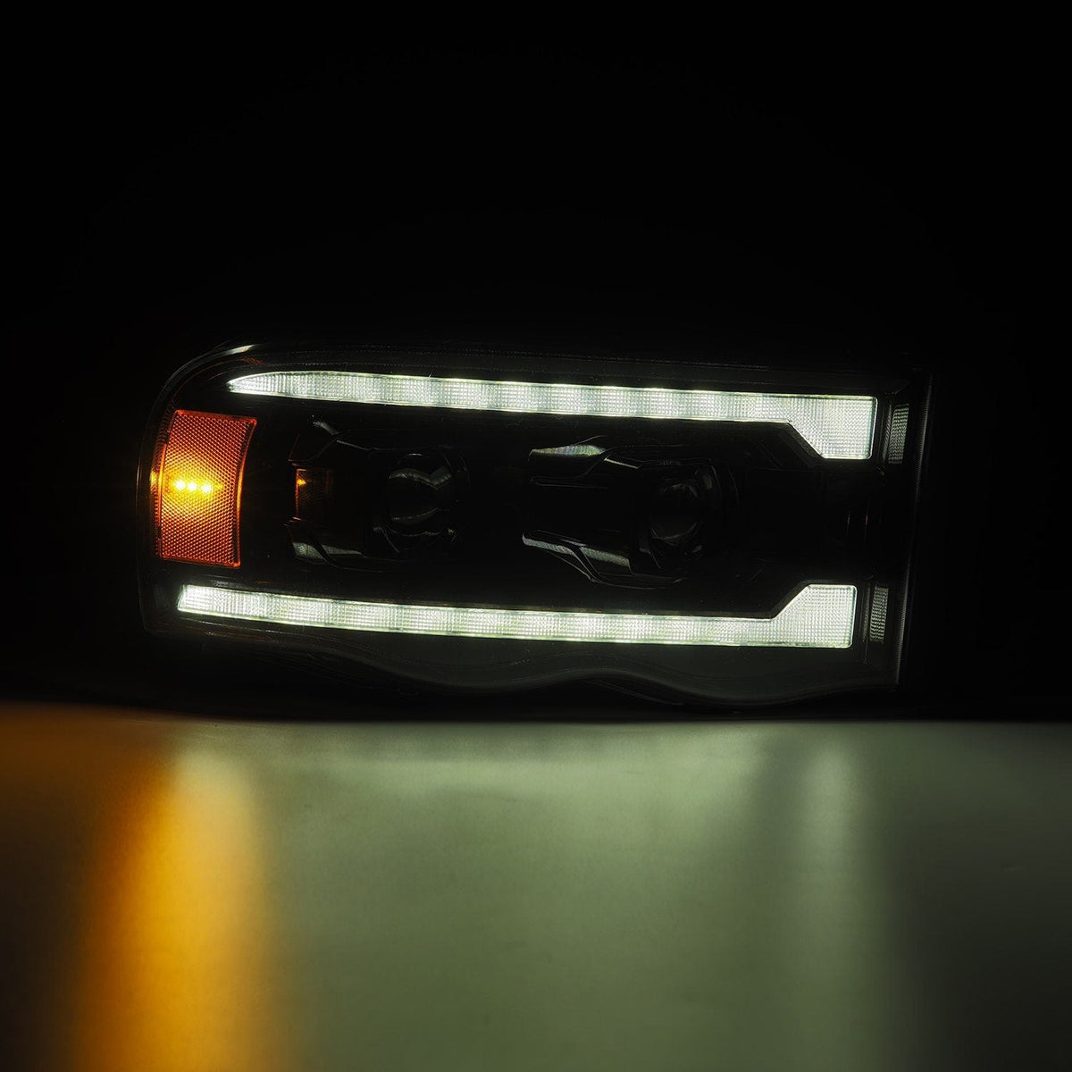 02-05 Dodge Ram LUXX-Series LED Projector Headlights Alpha-Black - view 2