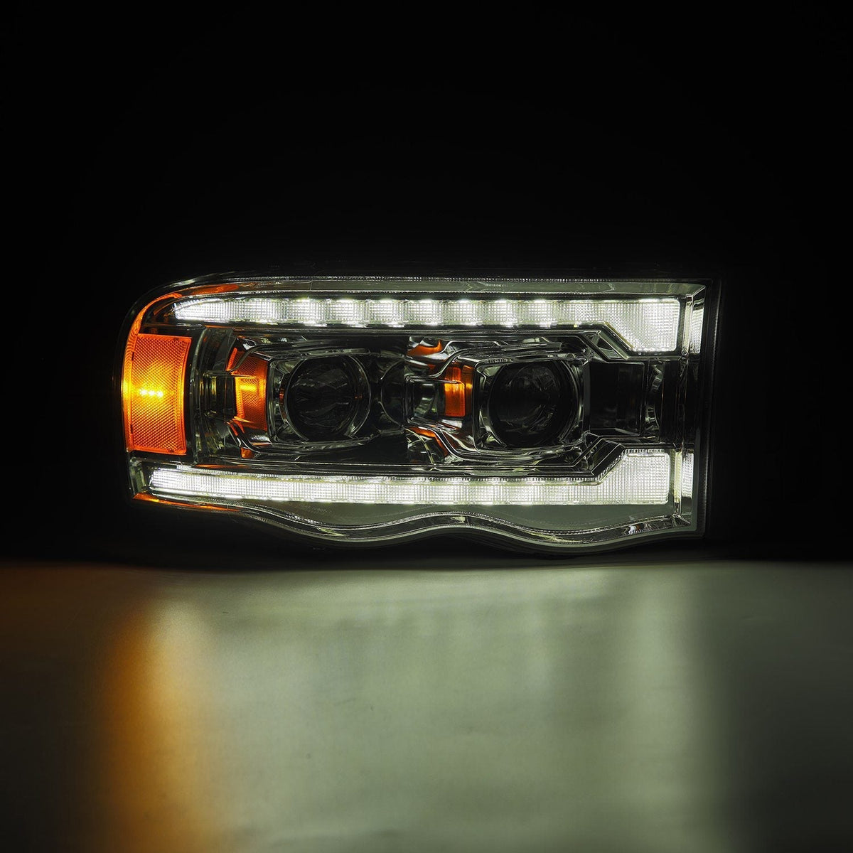 02-05 Dodge Ram LUXX-Series LED Projector Headlights Chrome - view 9