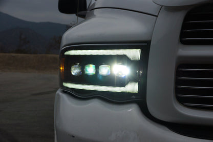 02-05 Dodge Ram NOVA-Series LED Projector Headlights Alpha-Black - view 8