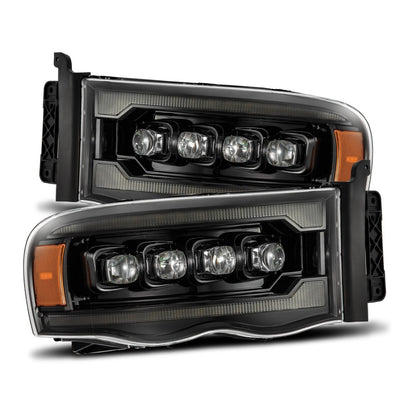 02-05 Dodge Ram NOVA-Series LED Projector Headlights Alpha-Black - view 1