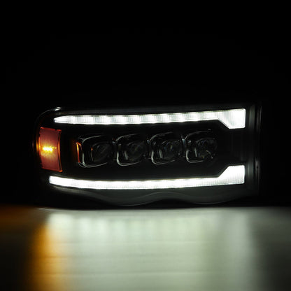02-05 Dodge Ram NOVA-Series LED Projector Headlights Black - view 11