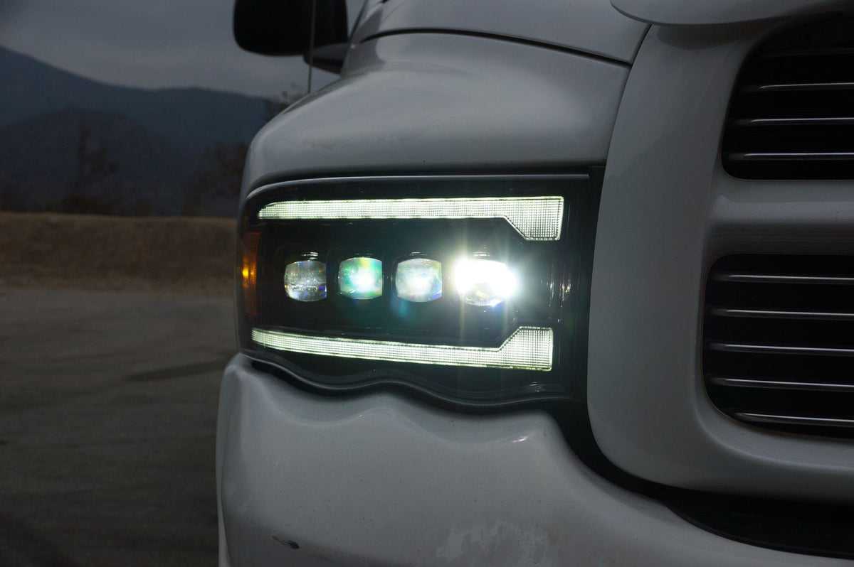 02-05 Dodge Ram NOVA-Series LED Projector Headlights Chrome - view 7
