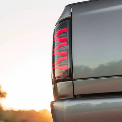 07-08 Dodge Ram 1500/07-09 Dodge Ram 2500/3500 Truck LUXX-Series LED Tail Lights Black Smoke - view 3