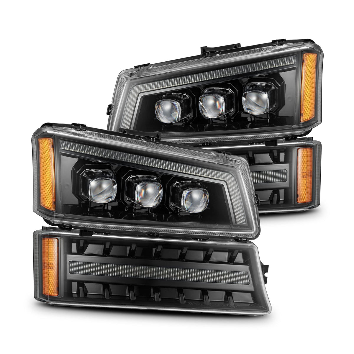 03-06 Chevrolet Silverado/02-06 Avalanche (without body cladding) NOVA-Series LED Projector Headlights Alpha-B - view 1