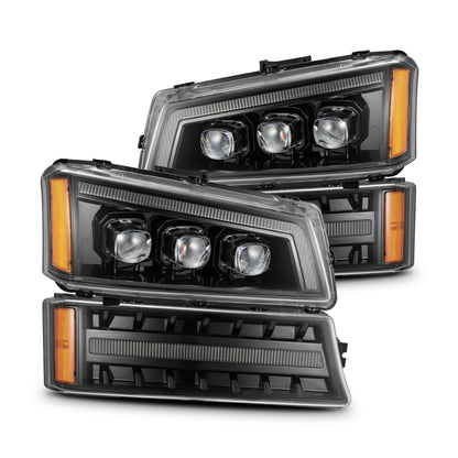 03-06 Chevrolet Silverado/02-06 Avalanche (without body cladding) NOVA-Series LED Projector Headlights Alpha-B - view 1