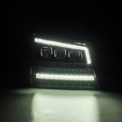 03-06 Chevrolet Silverado/02-06 Avalanche (without body cladding) NOVA-Series LED Projector Headlights Black - view 7