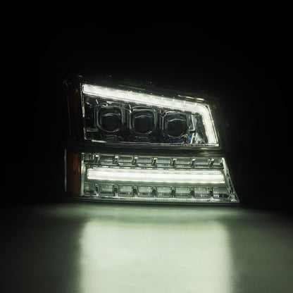 03-06 Chevrolet Silverado/02-06 Avalanche (without body cladding) NOVA-Series LED Projector Headlights Chrome - view 5