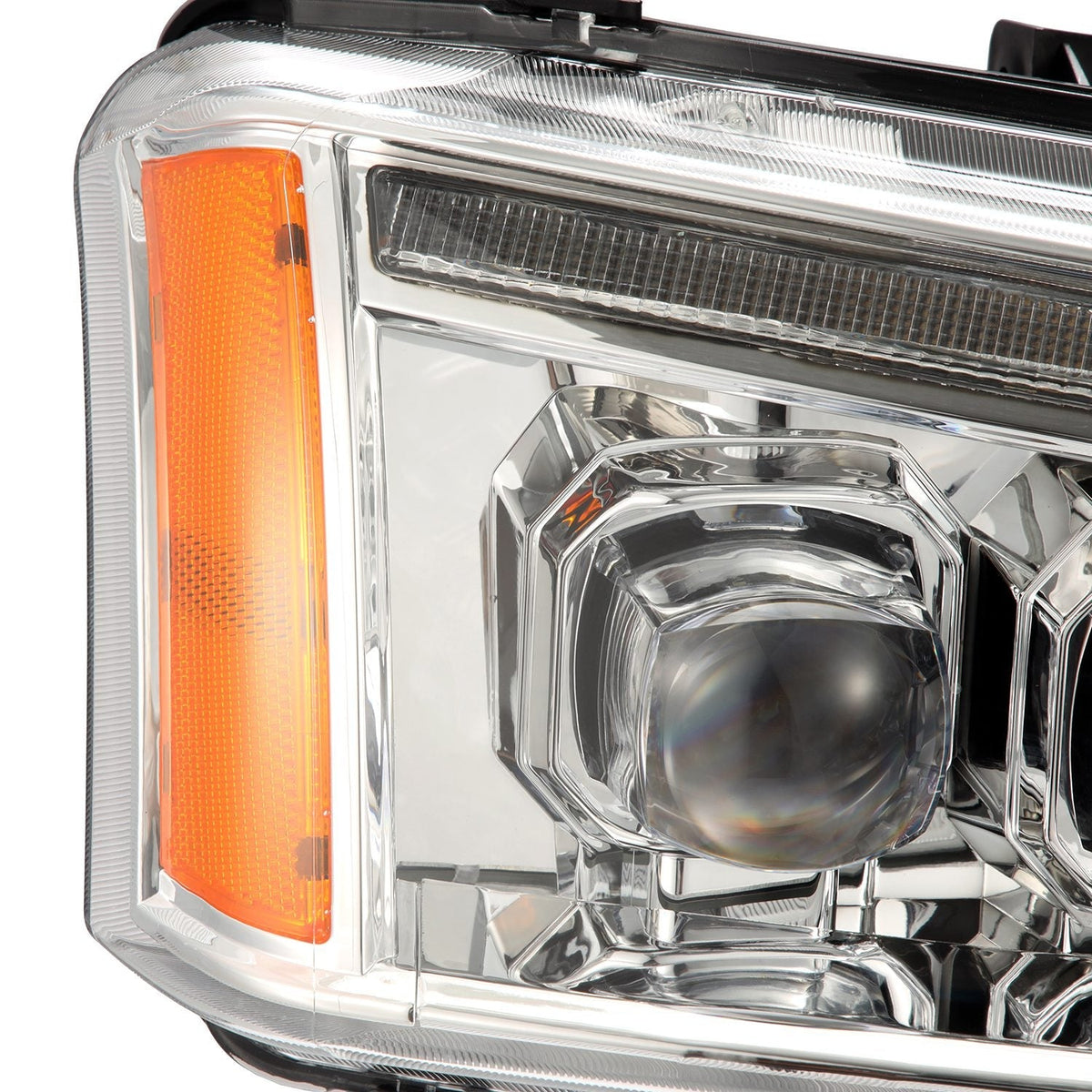 03-06 Chevrolet Silverado/02-06 Avalanche (without body cladding) NOVA-Series LED Projector Headlights Chrome - view 8