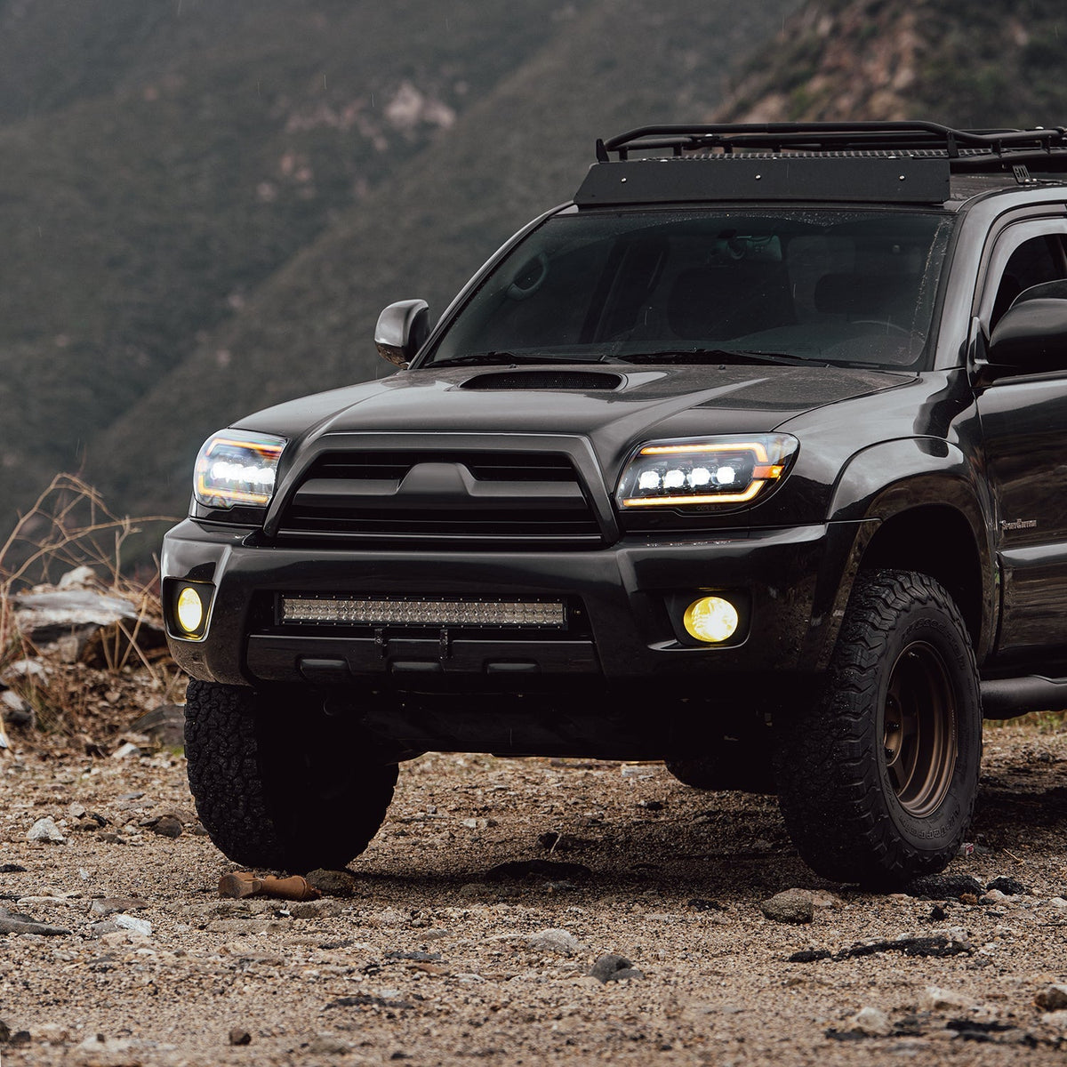 03-09 Toyota 4Runner NOVA-Series LED Projector Headlights Black - view 9