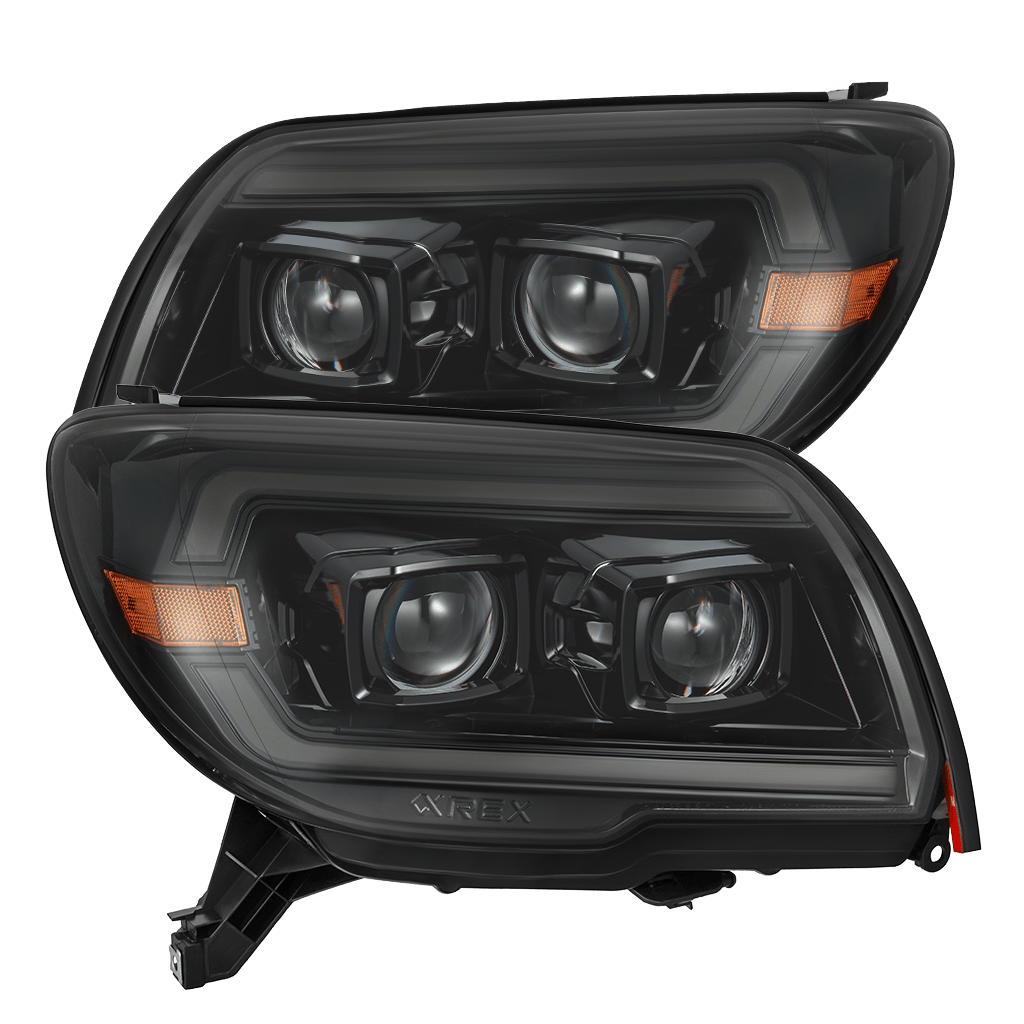 03-09 Toyota 4Runner PRO-Series Projector Headlights Alpha-Black - view 1