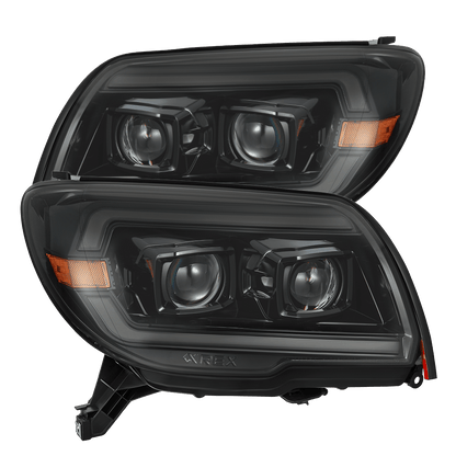 03-09 Toyota 4Runner PRO-Series Projector Headlights Alpha-Black - view 1