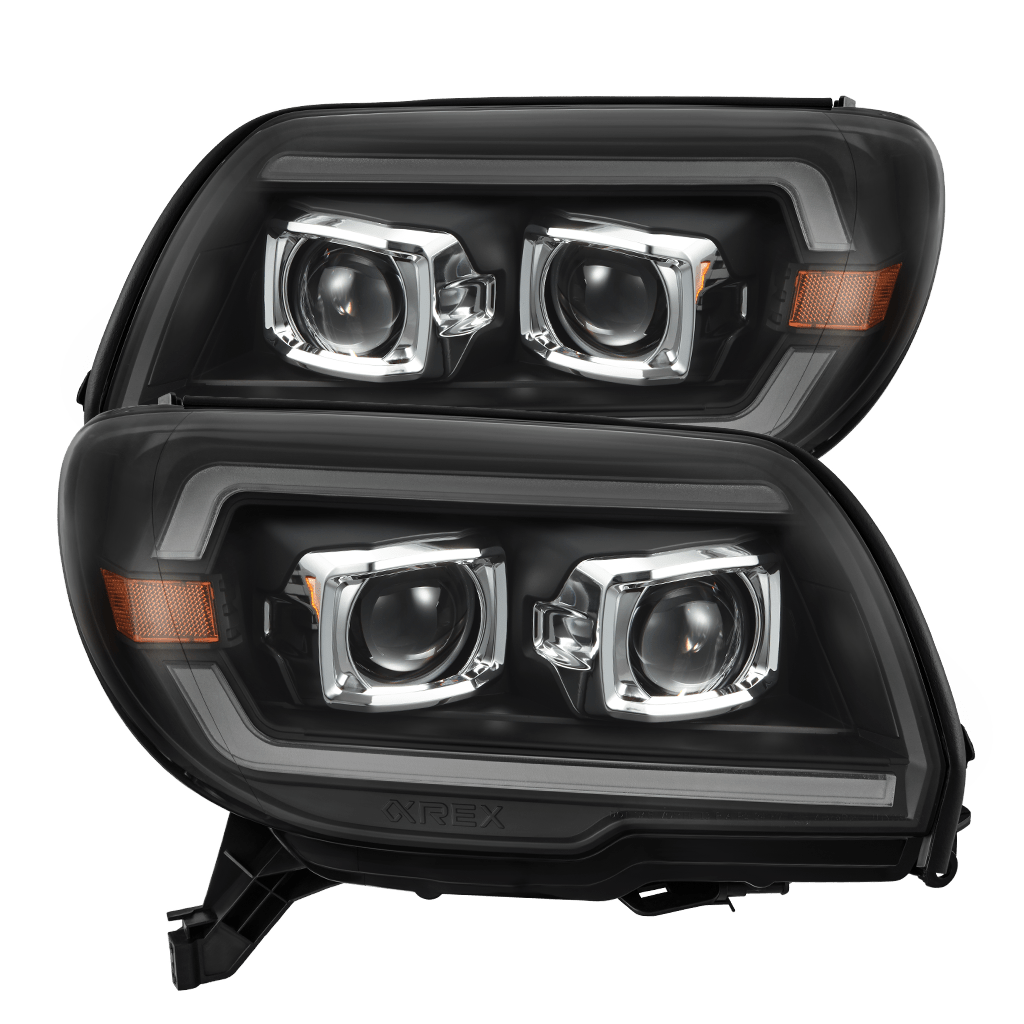 03-09 Toyota 4Runner LUXX-Series LED Projector Headlights Black - view 1
