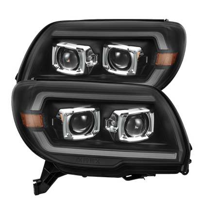 03-09 Toyota 4Runner LUXX-Series LED Projector Headlights Black - view 1